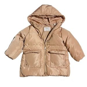 Zara down filled little girls 2-3Y puffer hooded jacket